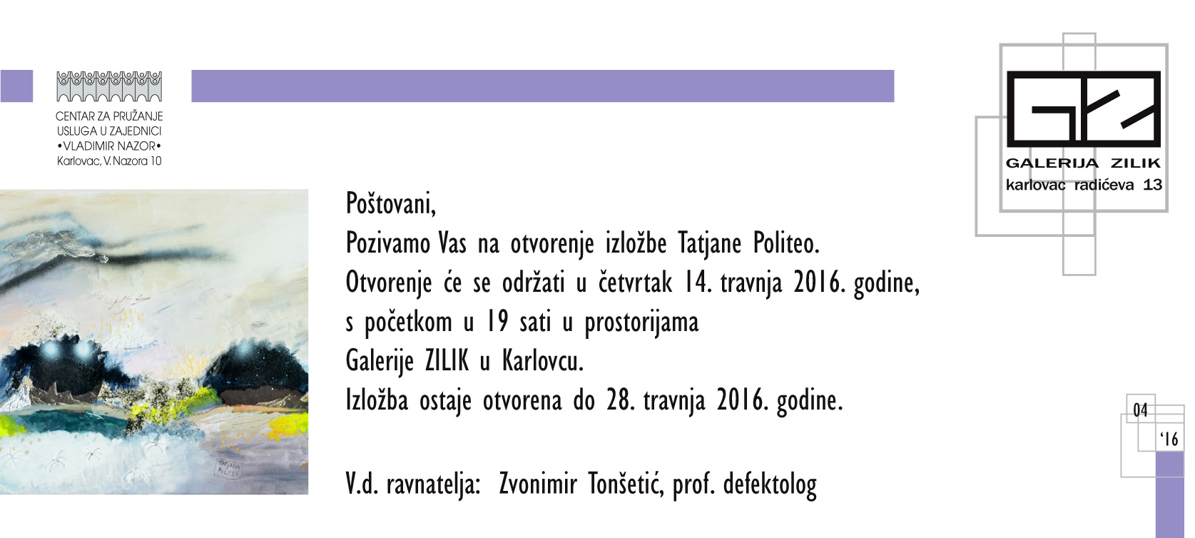 POZIVNICA POLITEO TATJANA